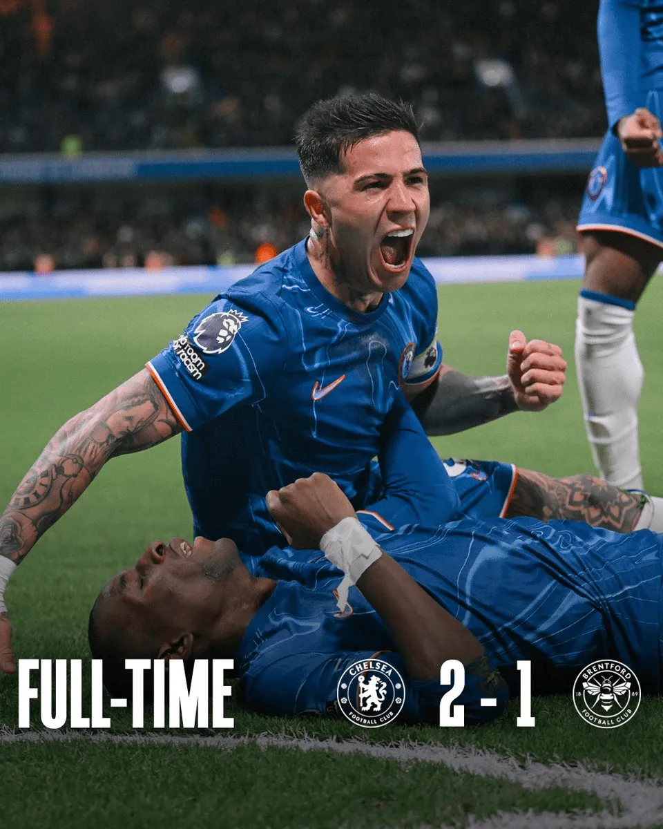 切尔西2-1布伦特福德全场数据：射门26-9，绝对机会4-4