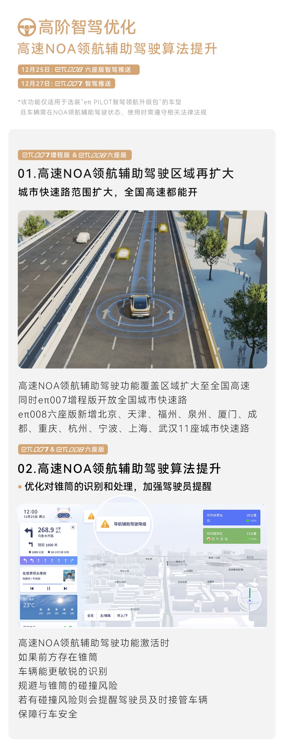 东风奕派 eπ007、eπ008 六座版获推 OTA 1.4.0：高速 NOA 扩大至全国高速