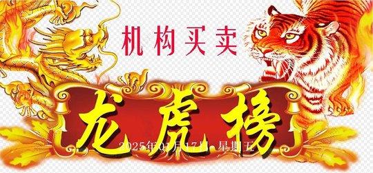 天天快报：香港資料大全正版资料手机安装-2025年01月17日龙虎榜机构买入和卖出的个股一览  第1张