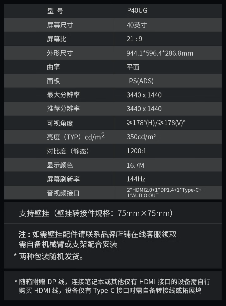 人民日报：澳门最精准资料免费大全正版-泰坦军团推出“P40UG”40 英寸带鱼屏显示器：1440P 144Hz + 双扬声器，1879 元